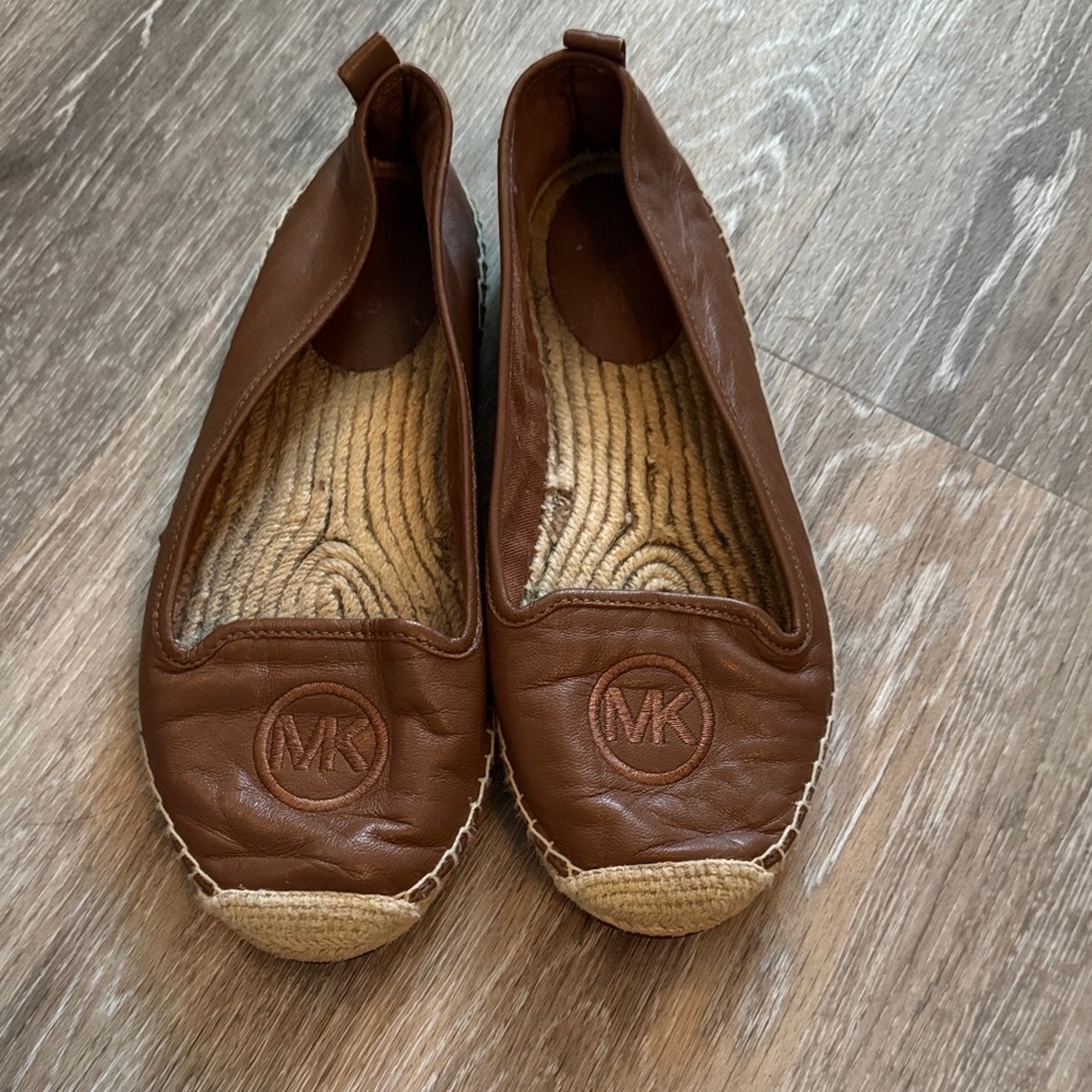 Michael Kors Tan Leather Espadrilles